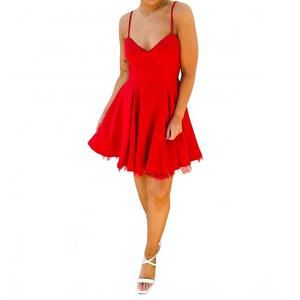 NEW ONE AND ONLY COLLECTIVE good girl sleeveless mini dress in red